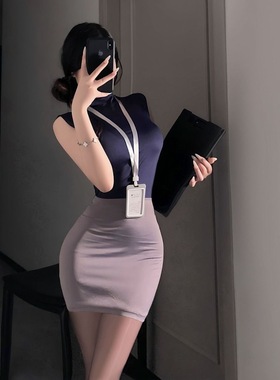 性感大码纯欲御姐ol秘书包臀制服禁欲系诱惑约会掀开激情睡衣免脱