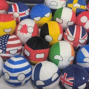 全新PP棉波兰球抱枕玩偶国拟（可接定制）