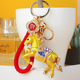 招财创意镶水钻双面小马汽车钥匙扣女可爱包包挂件国风钥匙链礼品