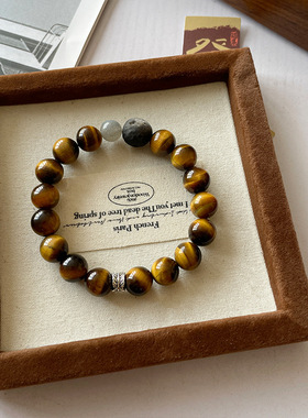 【星际穿越】天然虎眼银曜石手链