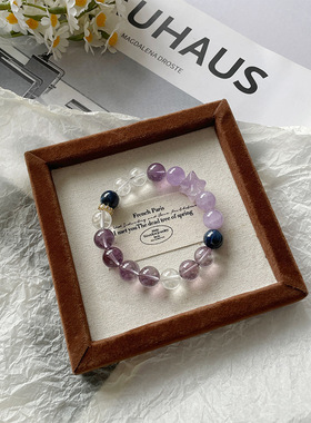 【紫荆花开】薰衣草紫水晶手串