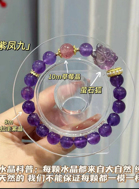 【紫凤九】乌拉圭紫水晶星光手串