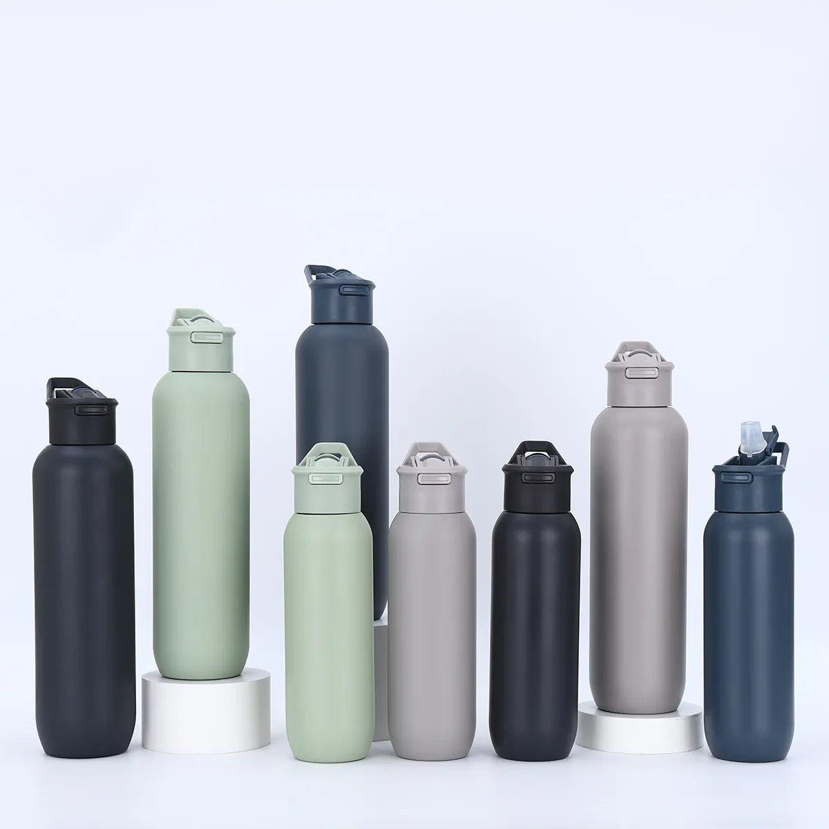 户外便携式运动水壶304双层真空