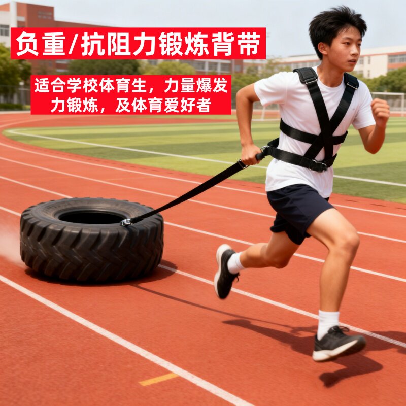 抗阻力训练带跑步助力速度拉力带学校体育生田径运动负重锻炼背带