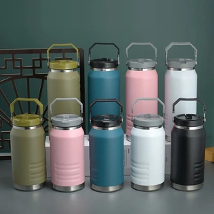 304不銹鋼保溫杯大容量帶提手噸噸桶戶外便旅行登山運(yùn)動(dòng)水壺