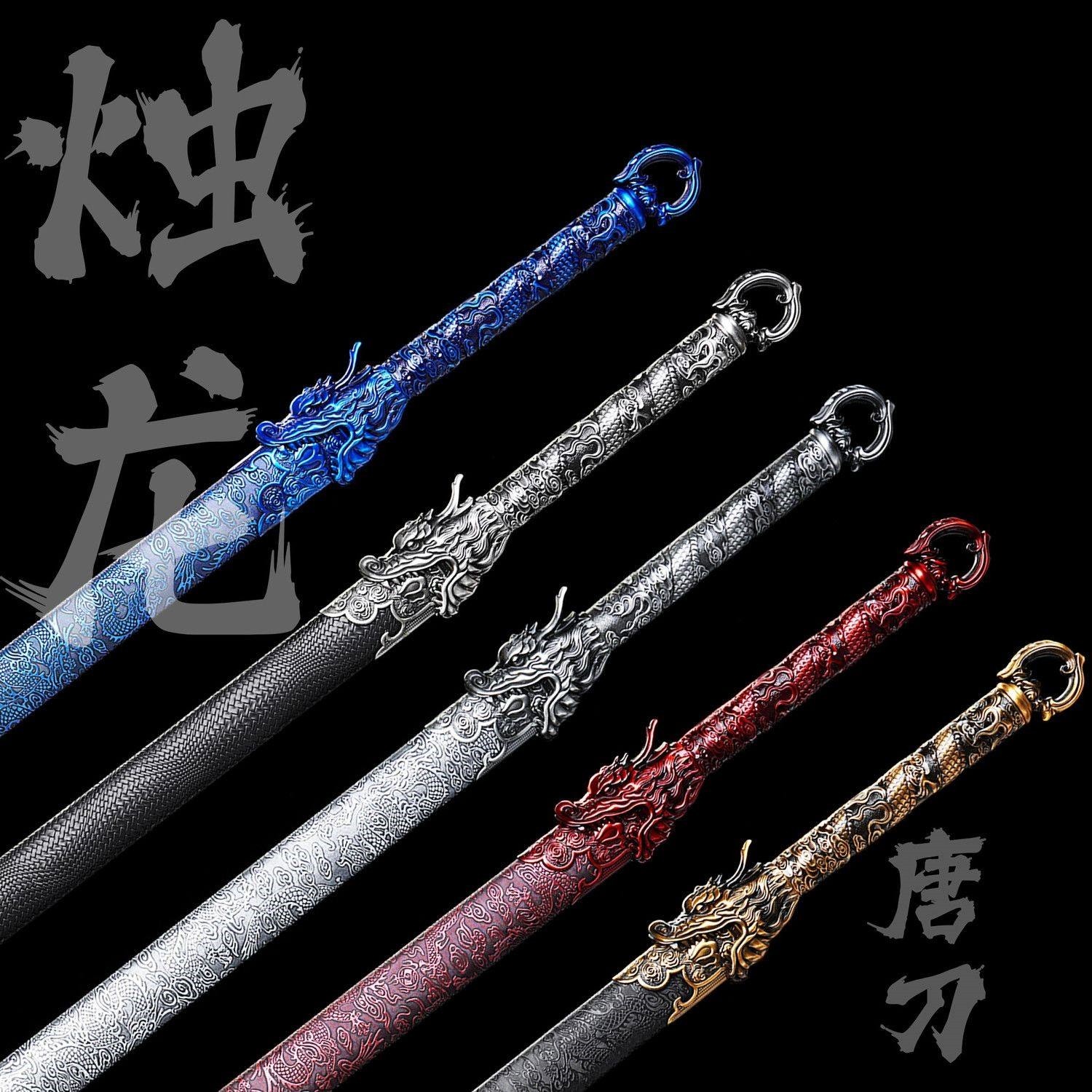 汉代环首剑正品刀具一体龙骨锻打工艺品八面装饰高锰钢战国未开刃