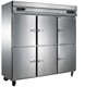 高档金菱Q2.5L6六门明管双机双温冷柜 商用冷藏冷冻柜 厨房冰柜