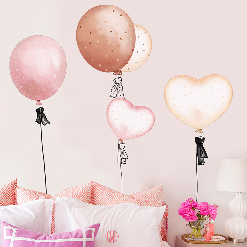 出租房改造气球装饰画寝室墙贴纸
