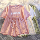 套装 儿童运动短裤 2026新款 夏季 女孩休闲两件套 中大童短袖 女童夏装