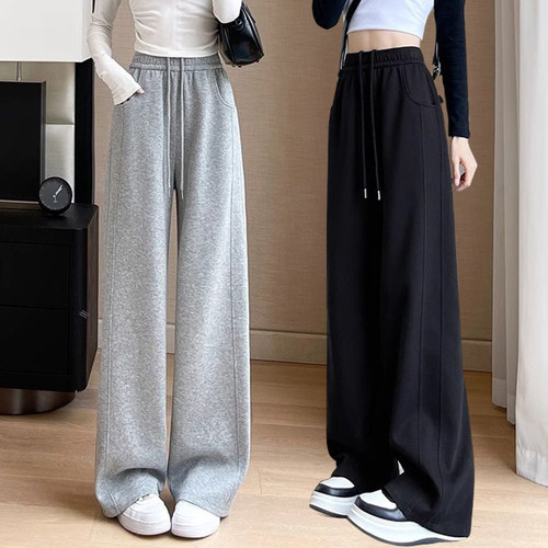 女童裤子春秋装阔腿裤运动直筒裤