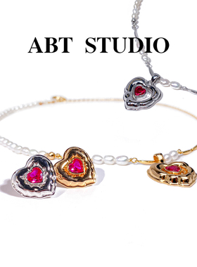 ABTSTUDIO925银锆石耳钉项链