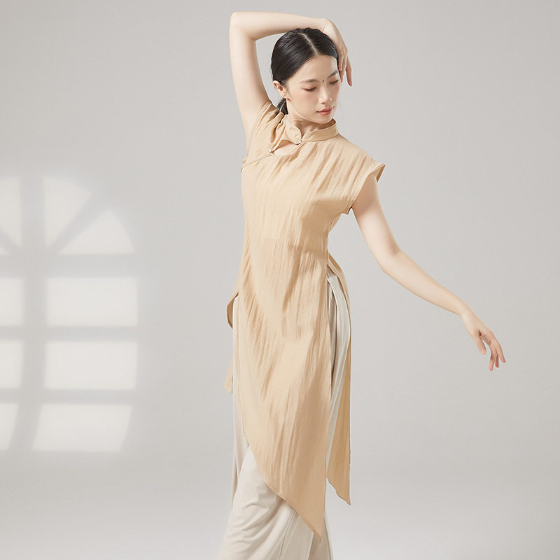 新款古典舞服女飘逸新中式舞蹈服古风旗袍练功服中国舞演出服
