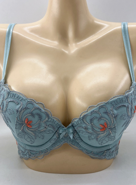 黛安芬内衣文胸刺绣性感蕾丝蝴蝶杯大胸支撑聚胸16-8362