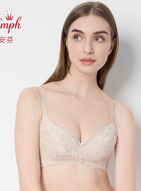 黛安芬悠然内衣女无钢圈大胸显小收副乳薄文胸11-1777