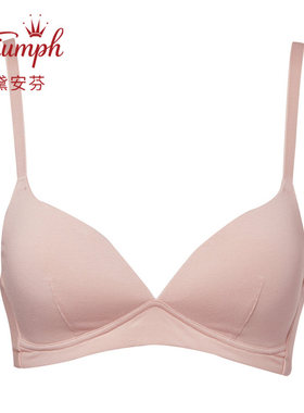 黛安芬简约纯色女士内衣无钢圈舒适交叉背文胸E003218