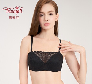 Triumph 黛安芬简约盛放内衣女小胸聚拢文胸性感蕾丝抹胸E002998