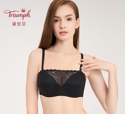 黛安芬简约盛放内衣女小胸聚拢文胸性感蕾丝抹胸E002998