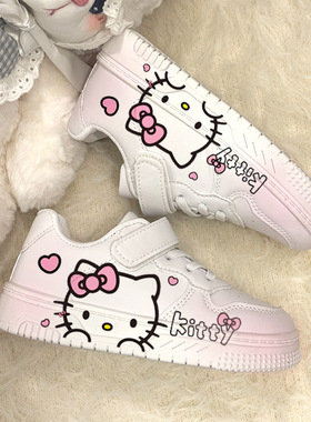 HelloKitty联名设计潮流童鞋女童低帮鞋百搭卡通潮流板鞋