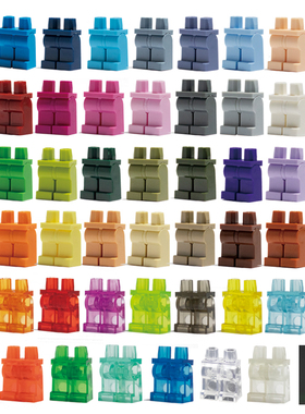 小格班素体人仔素色小颗粒积木88584第三方MOC腿裤子73200可DIY