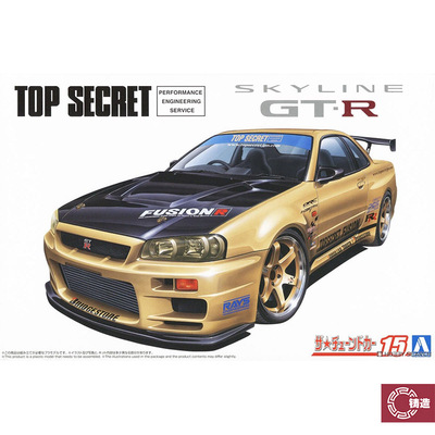 铸造模型 青岛社拼装模型 1/24 尼桑 BNR34 天际线 GT-R 20089