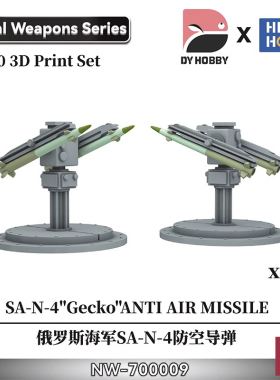 铸造模型 重磅 3D打印 1/700 俄罗斯SA-N-4防空导弹 NW-700009