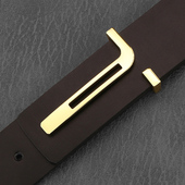 潮裤 T字母皮带男真皮休闲时尚 平滑扣腰带青年百搭光面牛皮韩版 带