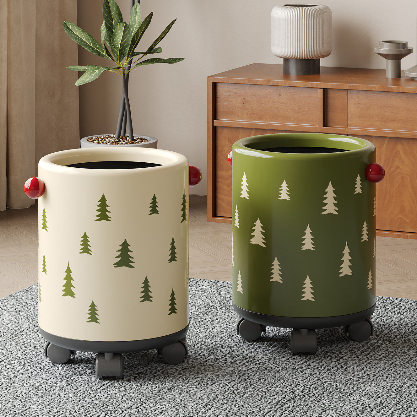 中古风2026新款大容量垃圾桶家用客厅高颜值客厅卧室厨房,家庭/个人清洁工具,垃圾桶,淘宝优惠券,粉丝福利购,淘宝优惠卷