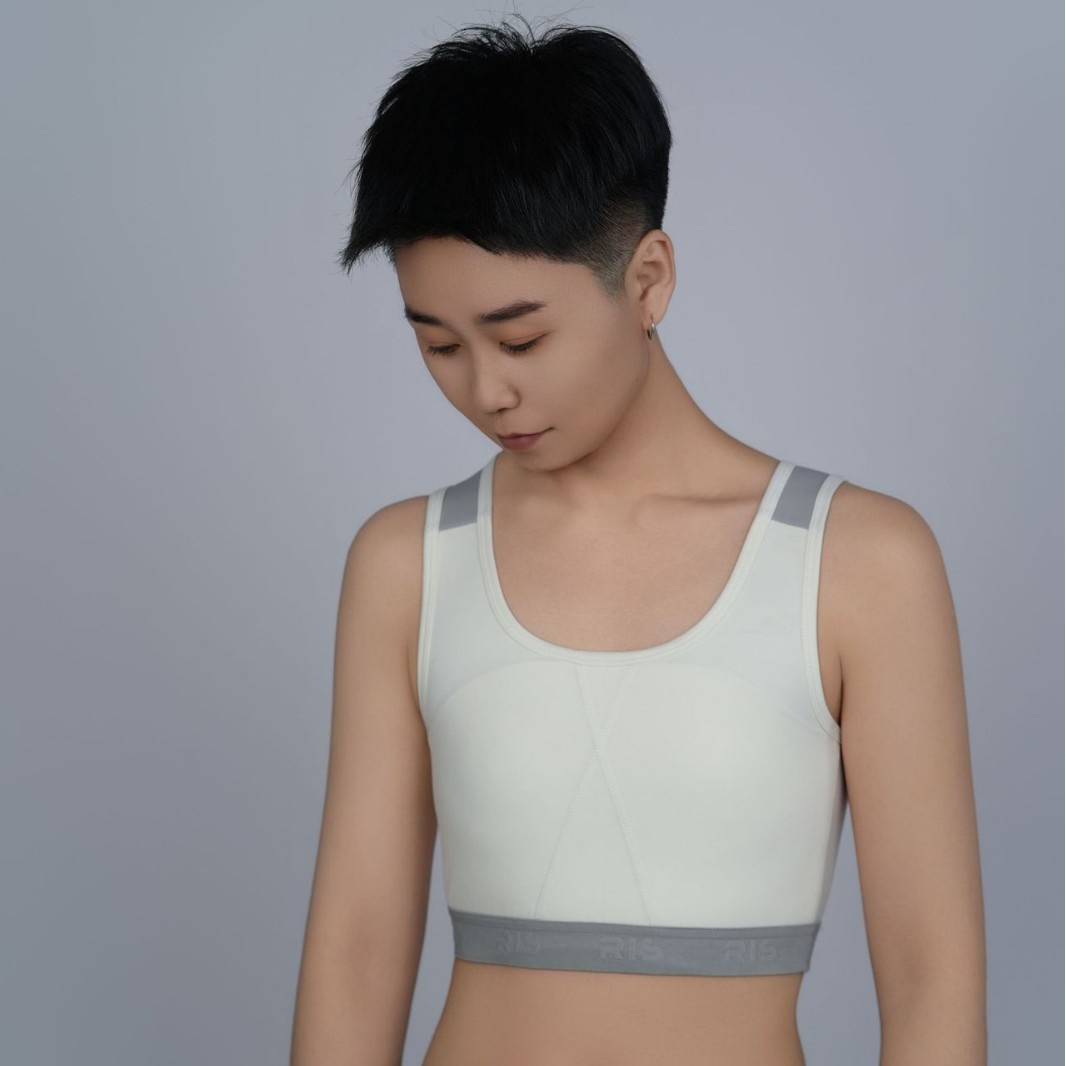 束胸内衣乳胶胸垫防凸点大胸显小套头塑胸运动防下垂缩胸裹胸背心