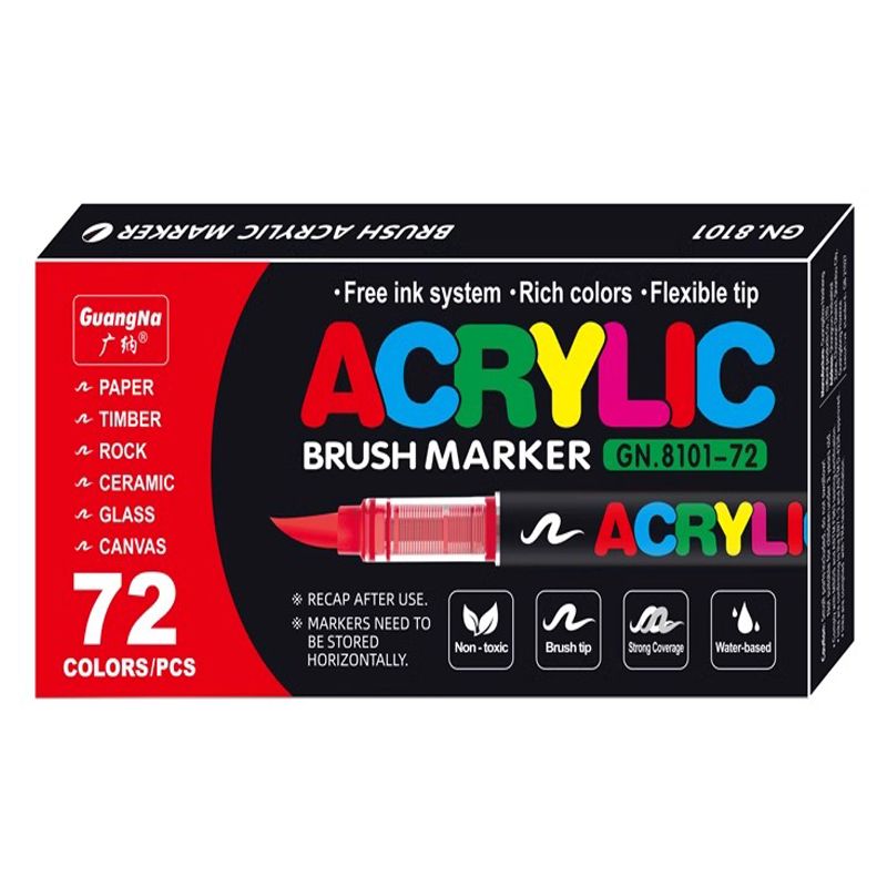 广纳8101直液式软头丙烯马克笔