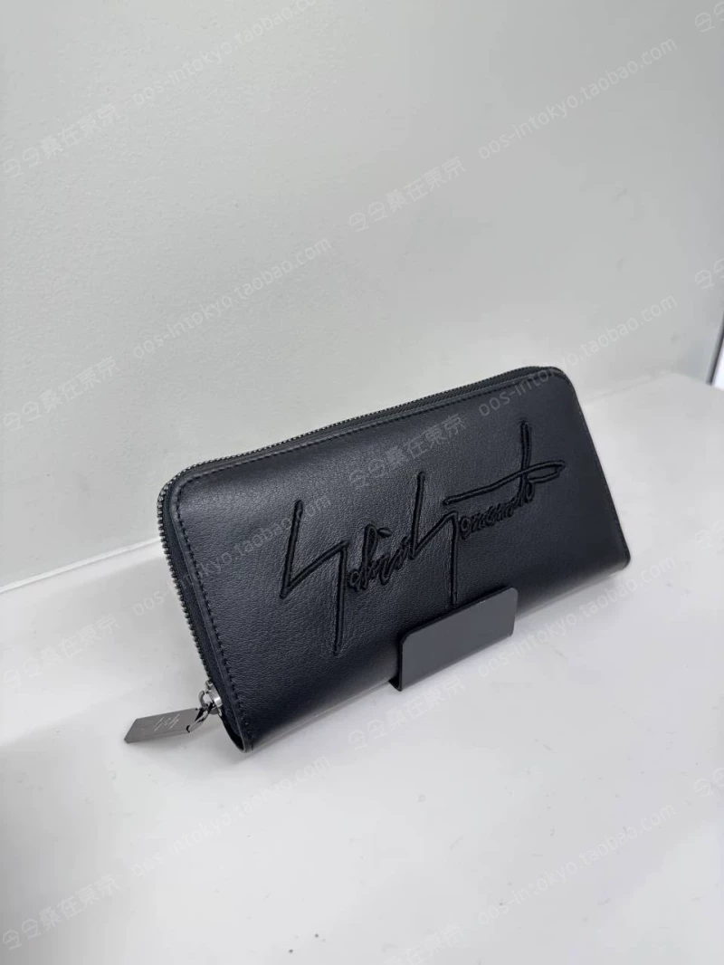 Японский покупатель Yohji Yamamoto discord 26SS кожаный молния вышивка длинная версия кошелек