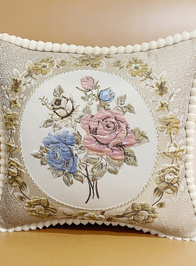 抱枕沙发客厅轻奢高级感灰色装饰靠背垫套子2024新款不含芯正方形