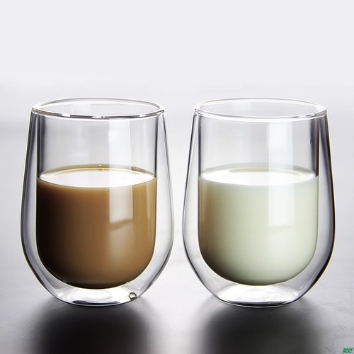 家用隔热双层玻璃杯 高硼硅玻璃杯 水杯办公室饮料牛奶果汁咖啡杯