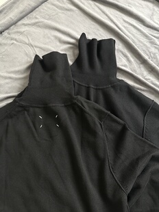 Margie10马吉风高领打底羊毛衫男女同款MMM四角标羊毛保暖针织衫