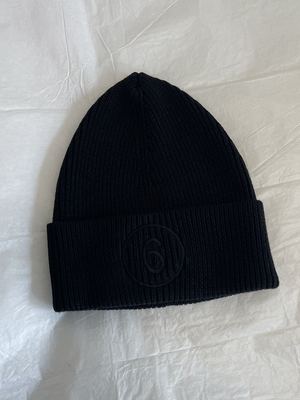 Margie6风格MM数字刺绣徽针织帽羊毛针织男女冷帽马吉呐毛线帽