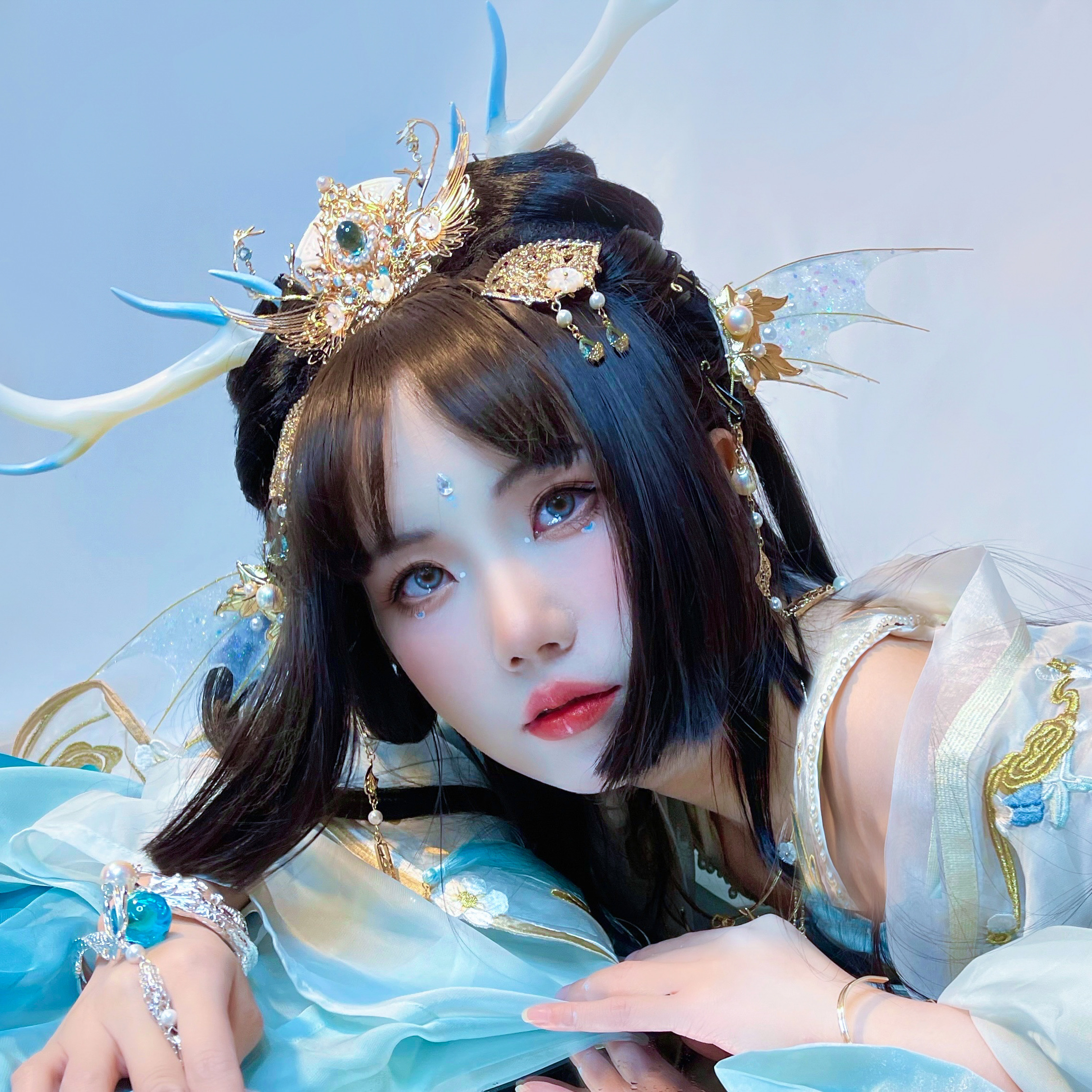 原创设计手镯耳夹流苏可拆卸头饰