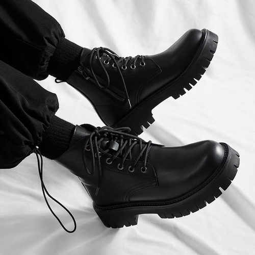 真皮马丁靴工装机车靴英伦风男款