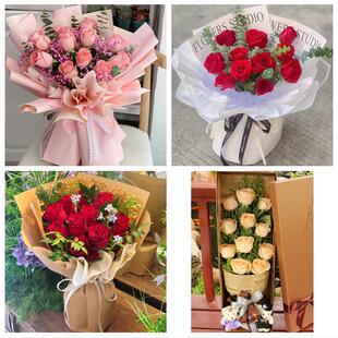 北京市朝阳区高碑店将台太阳宫鲜花店同城配送媳妇女友圣诞节玫瑰