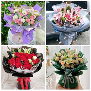 张家界永定武陵源区慈利桑植鲜花店同城配送老婆香水百合玫瑰花束