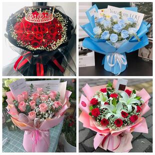 女神节订红玫瑰送昆明市禄劝县寻甸县安宁市同城鲜花店送女友老婆