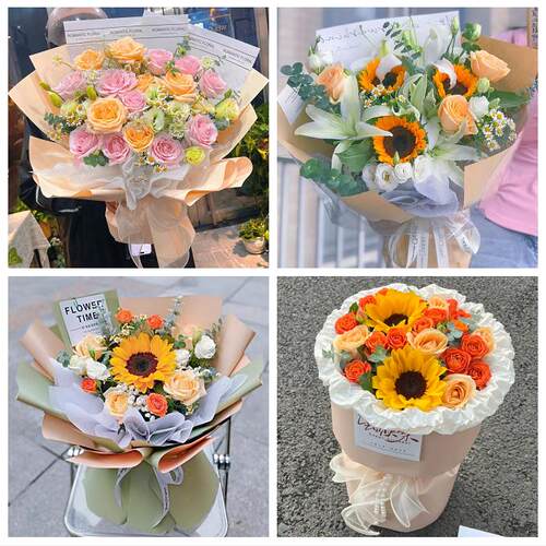 商丘市梁园睢阳区民权县睢县花店同城送男女友领导玫瑰混搭鲜花束