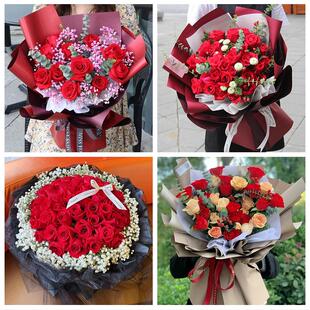 天津市武清区黄庄徐官屯运河西同城鲜花店订33朵玫瑰送情人女朋友