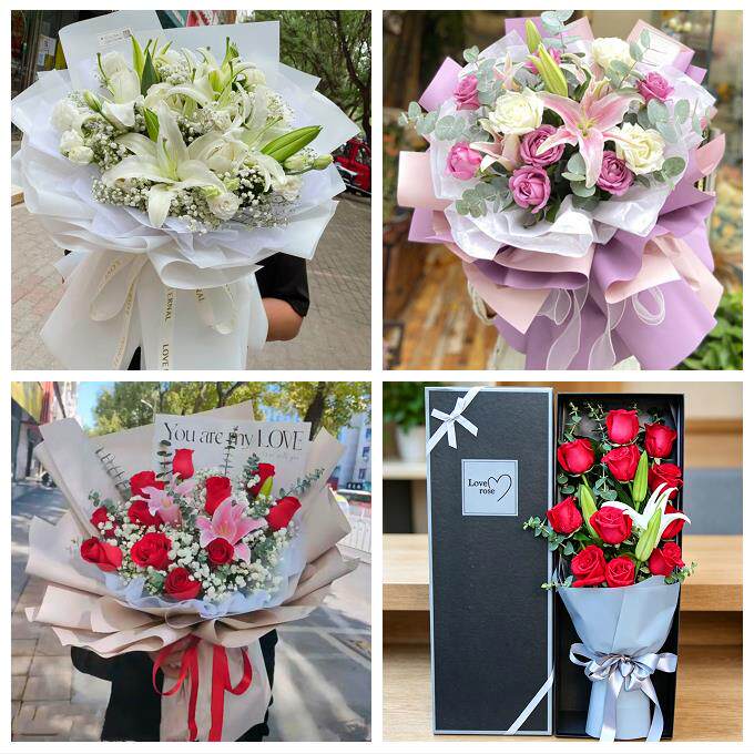 苏州市张家港市昆山市太仓市鲜花店同城配送老婆香水百合玫瑰花束