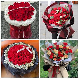 黑龙江鸡西市鸡东县虎林密山市同城鲜花店订33朵玫瑰送情人女朋友