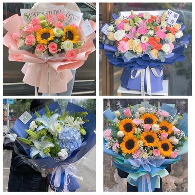 牡丹江市宁安市穆棱市东宁市花店同城送男女友领导玫瑰混搭鲜花束