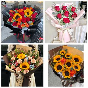 西宁市城东城中区城西城北区同城鲜花店父亲节向日葵花束男士生日