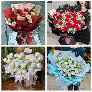 上海市浦东新区康桥航头六灶花店同城配送女友生日情人节玫瑰花束