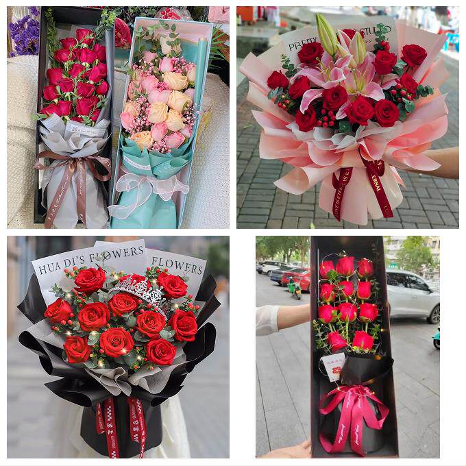 湖北孝感云梦县应城安陆汉川市鲜花店同城配送女神节玫瑰花束礼盒