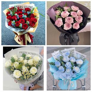 四川遂宁市蓬溪县射洪县大英县鲜花店同城配送女神节玫瑰花束礼盒