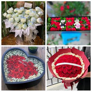 邵阳市绥宁新宁城步县武冈市花店同城配送女友生日情人节玫瑰花束