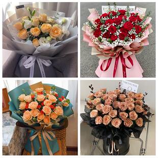 河北省石家庄市长安桥西新华区同城鲜花店订33朵玫瑰送情人女朋友